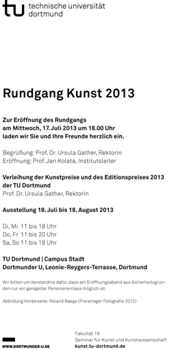 Einladungskarte Rundgang, Dortmunder U 2013_back