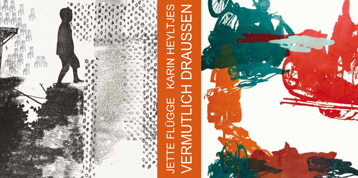 Einladungskarte Vermutlich draußen Jette Flügge & Karin Heyltjes, Hagenringalerie 2015 vorne