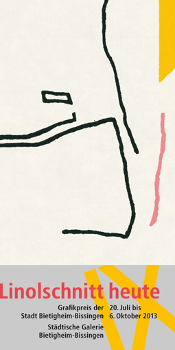Einladungskarte Linolschnitt heute 2013, Bietigheim-Bissingen_front